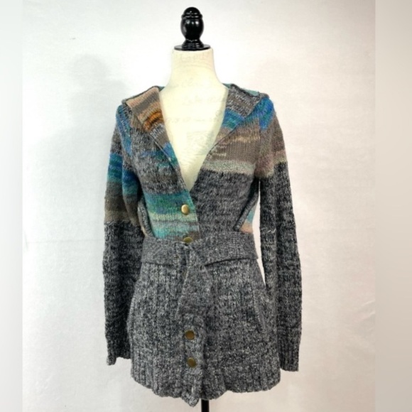 Anthropologie Sleeping On Snow Colorfield Belted Cardigan - Picture 2 of 5